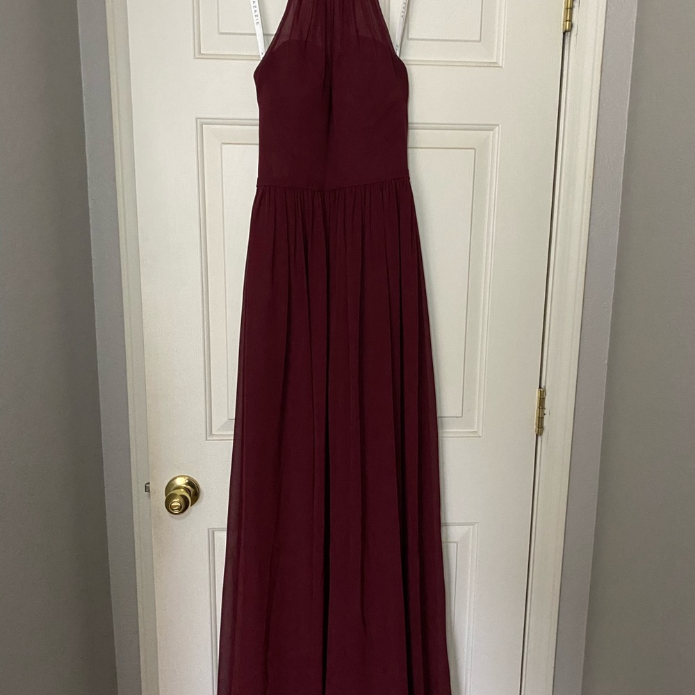 Azazie Cabernet (Maroon) Floor Length Formal Dress